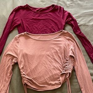 two shein long sleeve shirts